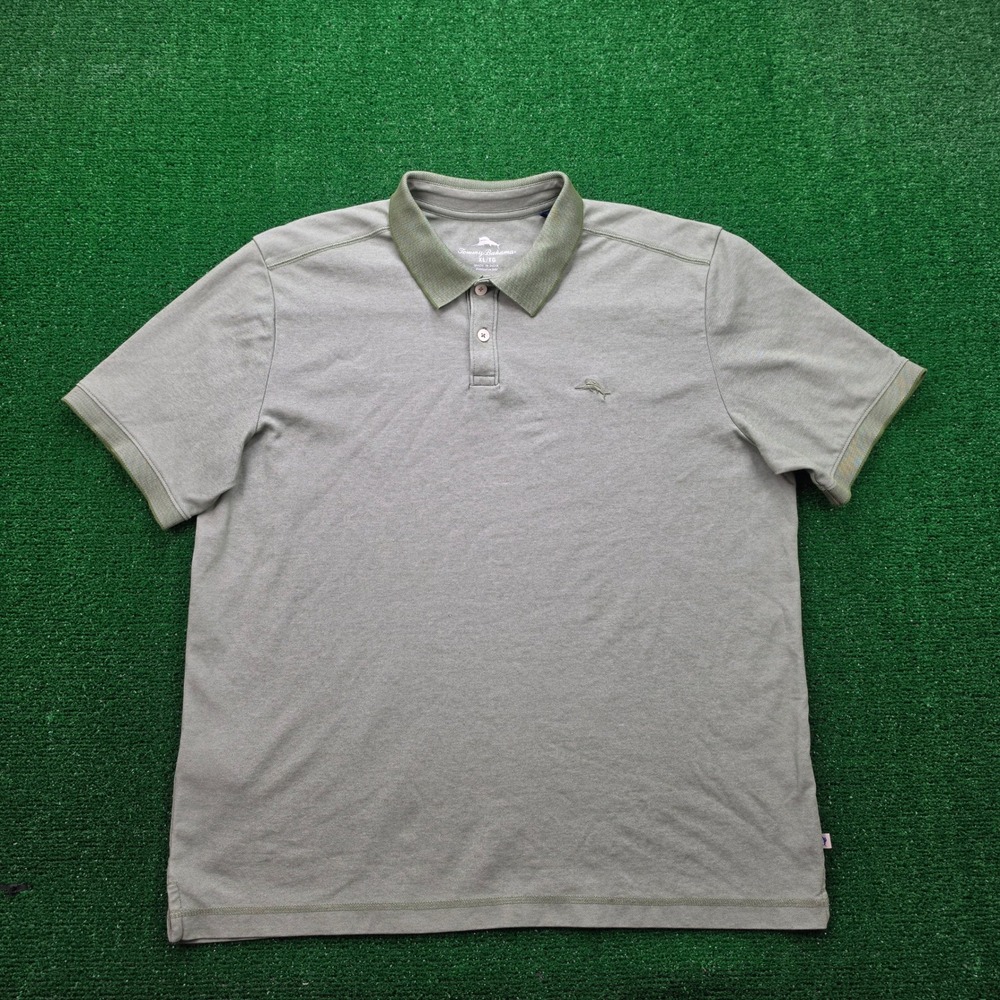 Tommy Bahama Emisary Luxury Blend Comfort Polo Shirt Mens XL Sage Green Golf